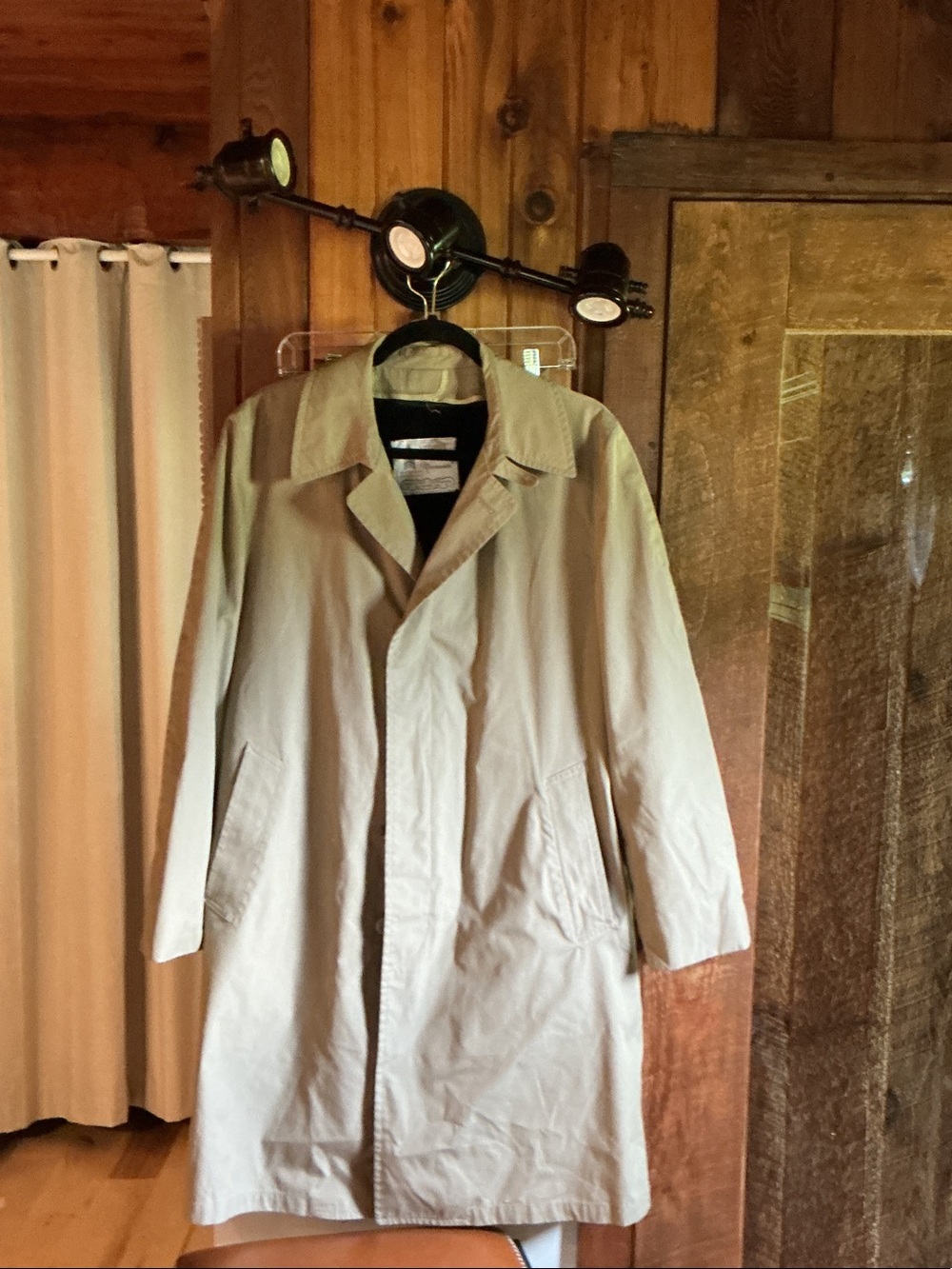 Classic London Fog Men's Beige Trench Coat - Lightweight Overcoat